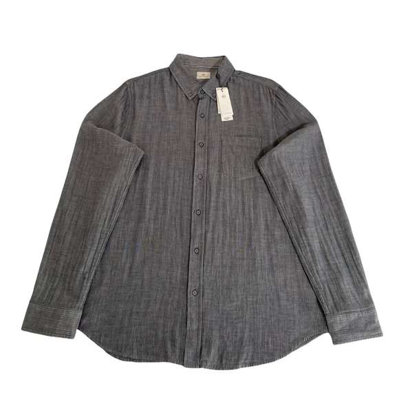 AG Adriano Goldschmied Button Up Shirt Gray Japanese Cotton Mens Large